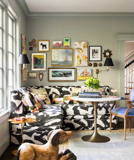 Black White Sofa Gallery Wall