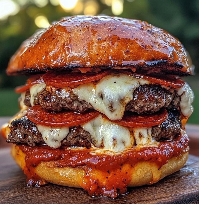 Double Pepperoni Burger