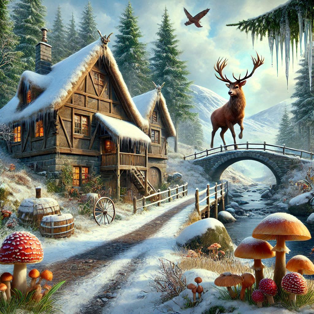 Winter Forest Cottage