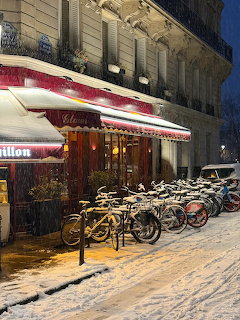Snow Covered Paris Street