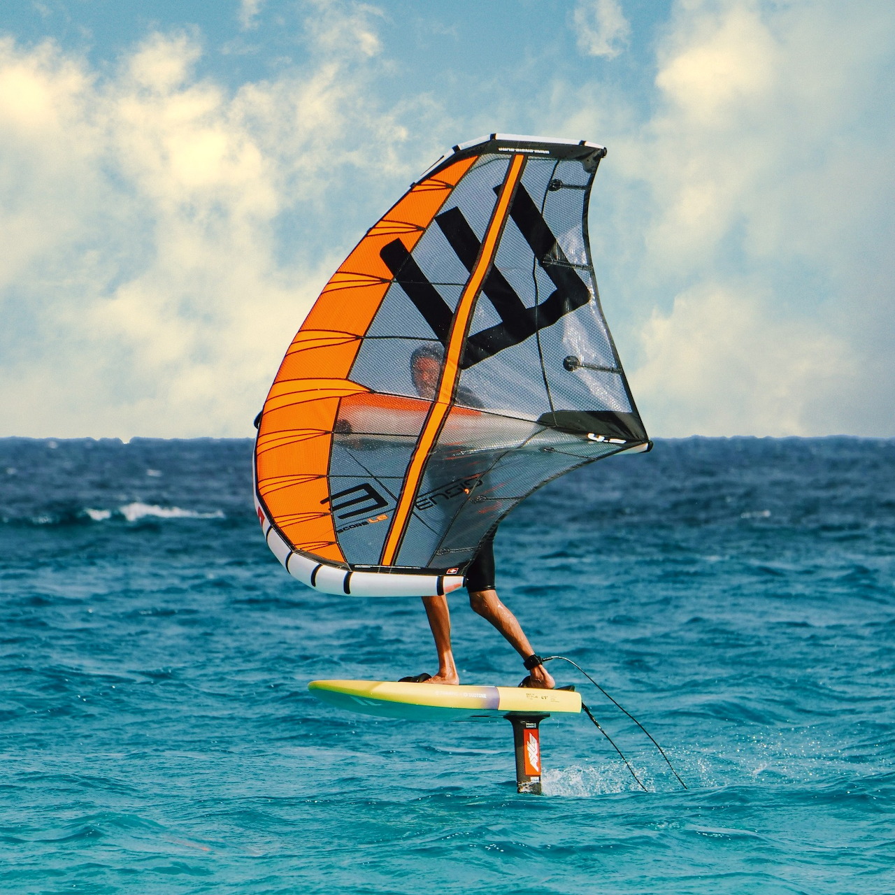 Windsurfing on Turquoise Ocean