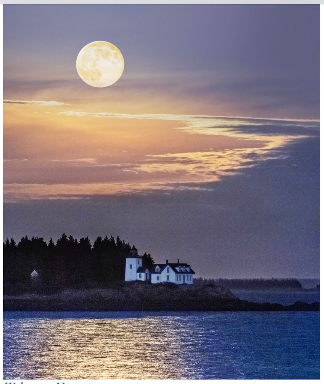 Moonrise Over Lighthouse
