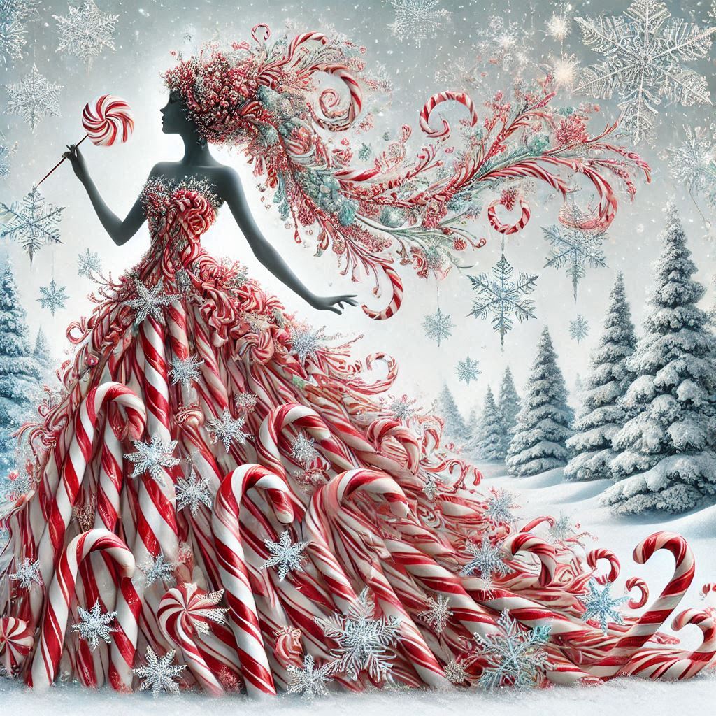 Christmas Lady Candy Cane