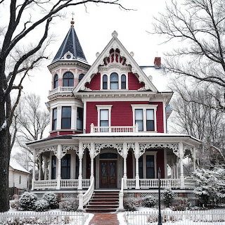 Victorian Mansion Winter