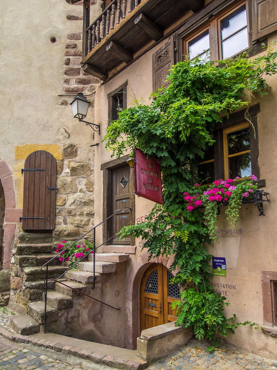 European Village Stone House Facade