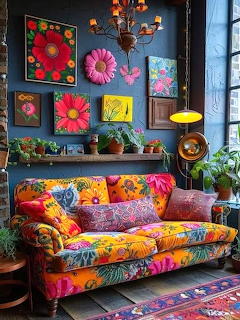 Vibrant Colorful Bohemian Living Room