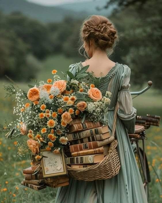 Woman with Flower Basket