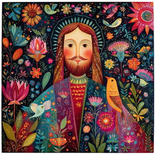 Jesus Folk Art