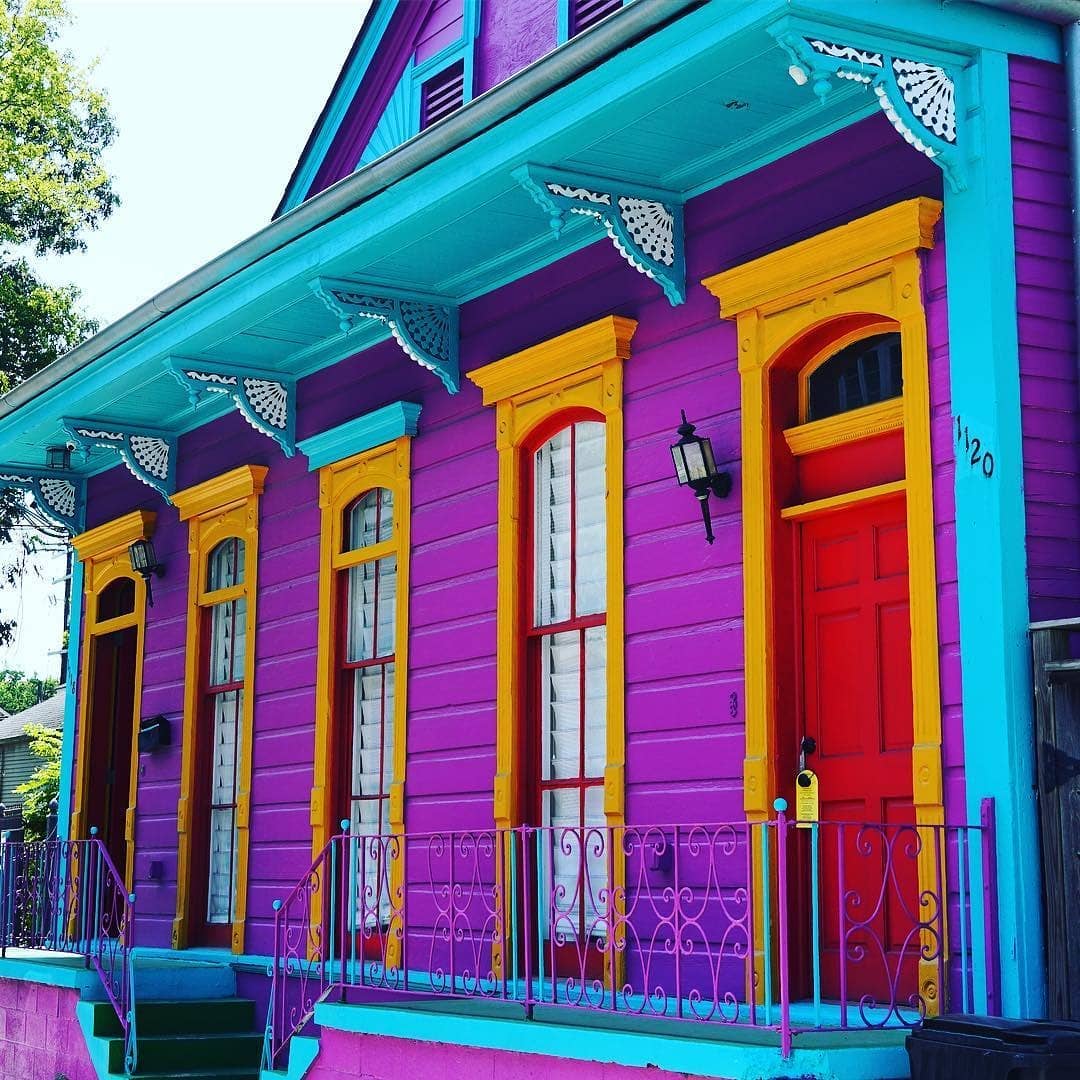 Purple and Blue House