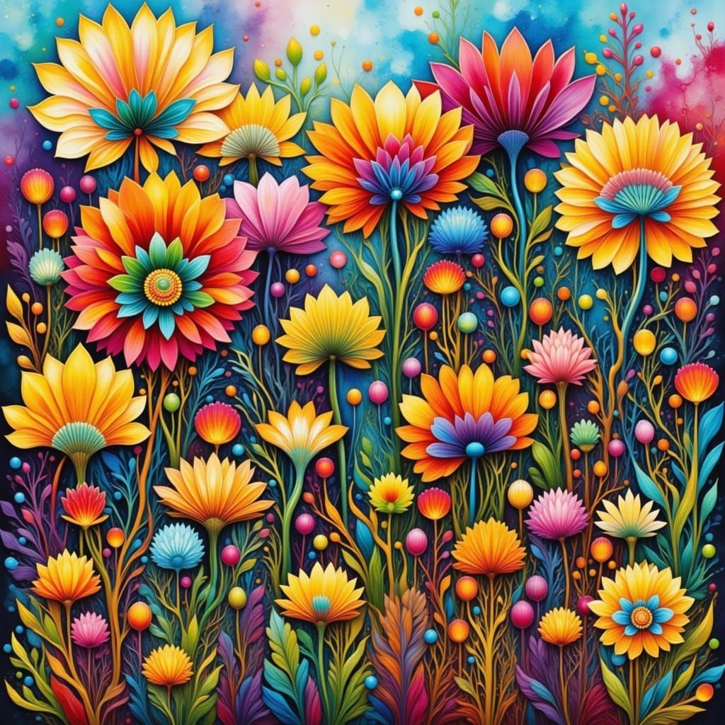 Colorful Floral Illustration