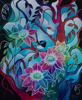 Blue Magic Floral Painting