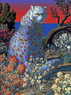 Snow Leopard at Sunset