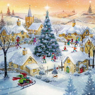 Christmas Village Scene