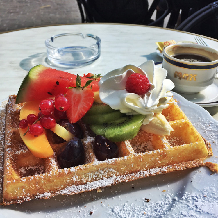 Fruit Waffle Breakfast