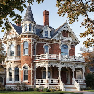 Victorian Mansion with Turret