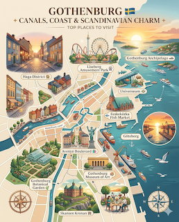 Gothenburg Map Illustration