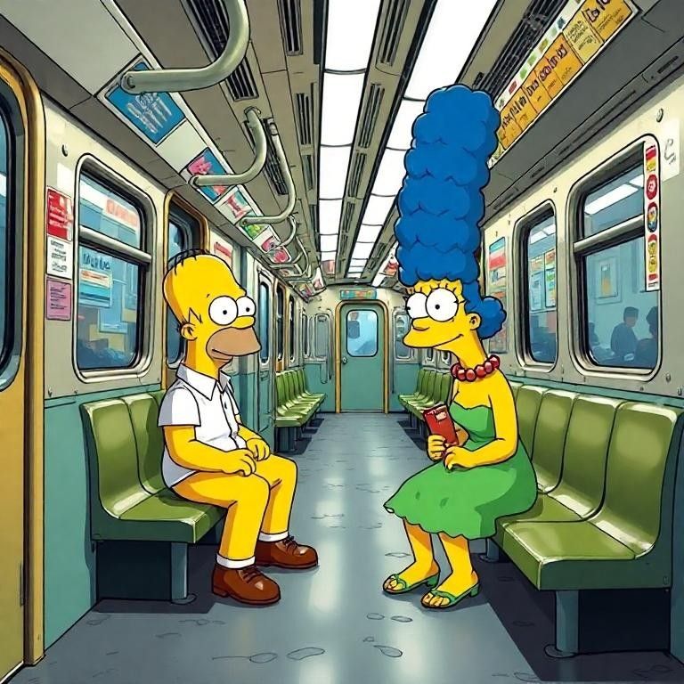 Simpsons Subway Scene