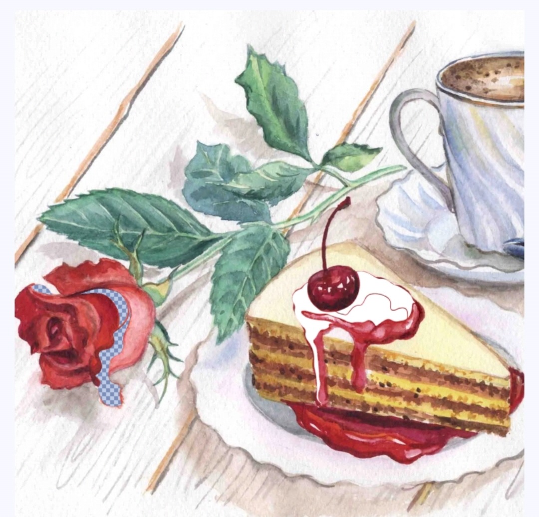 Cake Rose Coffee