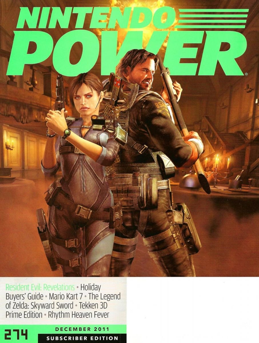 Nintendo Power magazine cover Issue 274, Resident Evil Revelations, two characters in tactical gear