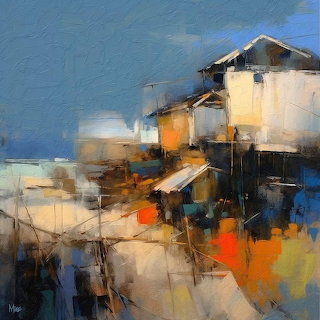 Abstract Coastal Houses