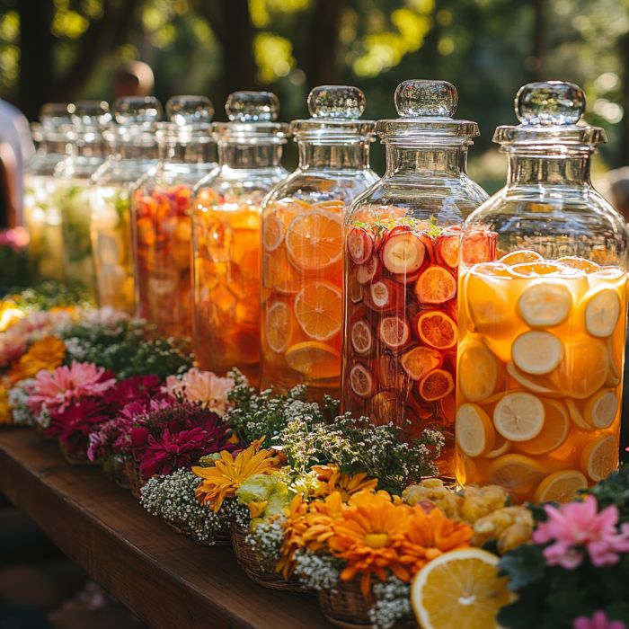 Citrus Jars and Flowers