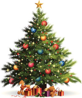 Decorated Christmas Tree with Gifts