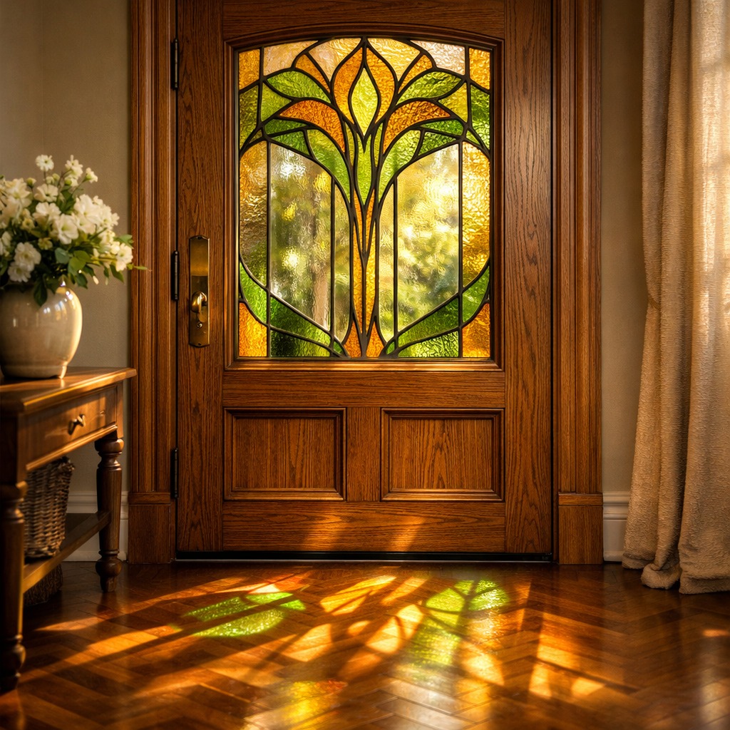 Stained Glass Door Interior