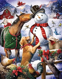 Farm Animals Snowman