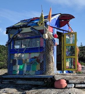 Driftwood hut