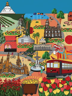 Bendigo City Illustration