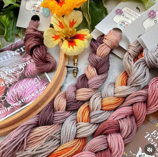 Embroidery Thread and Flower