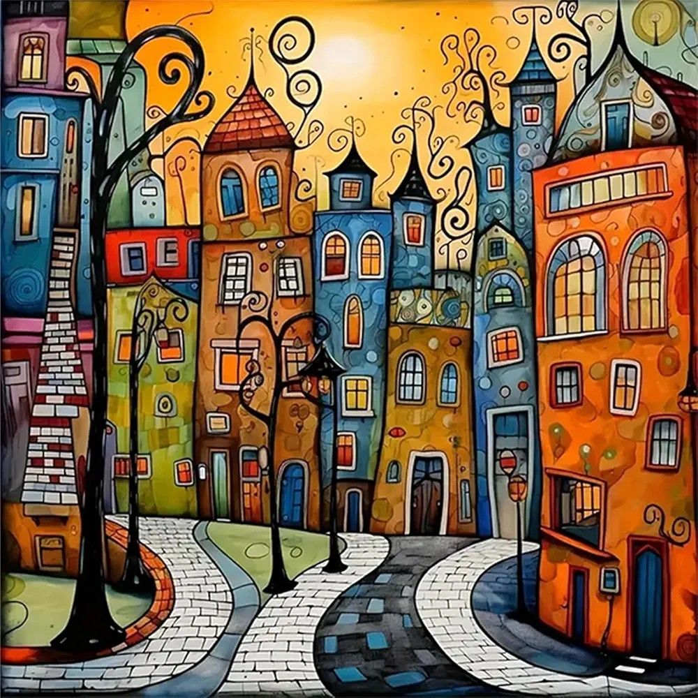 Whimsical City Street