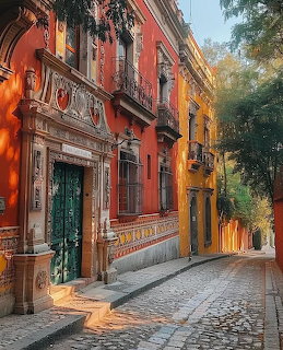 Colorful Colonial Street