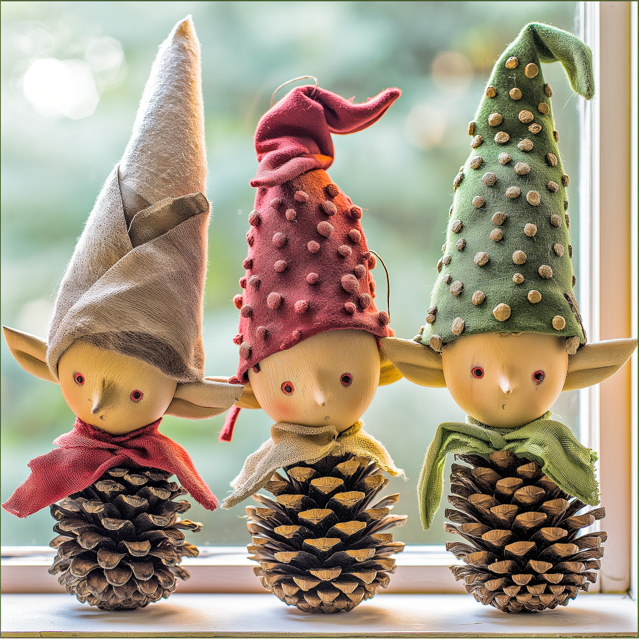 Pine Cone Elf Dolls