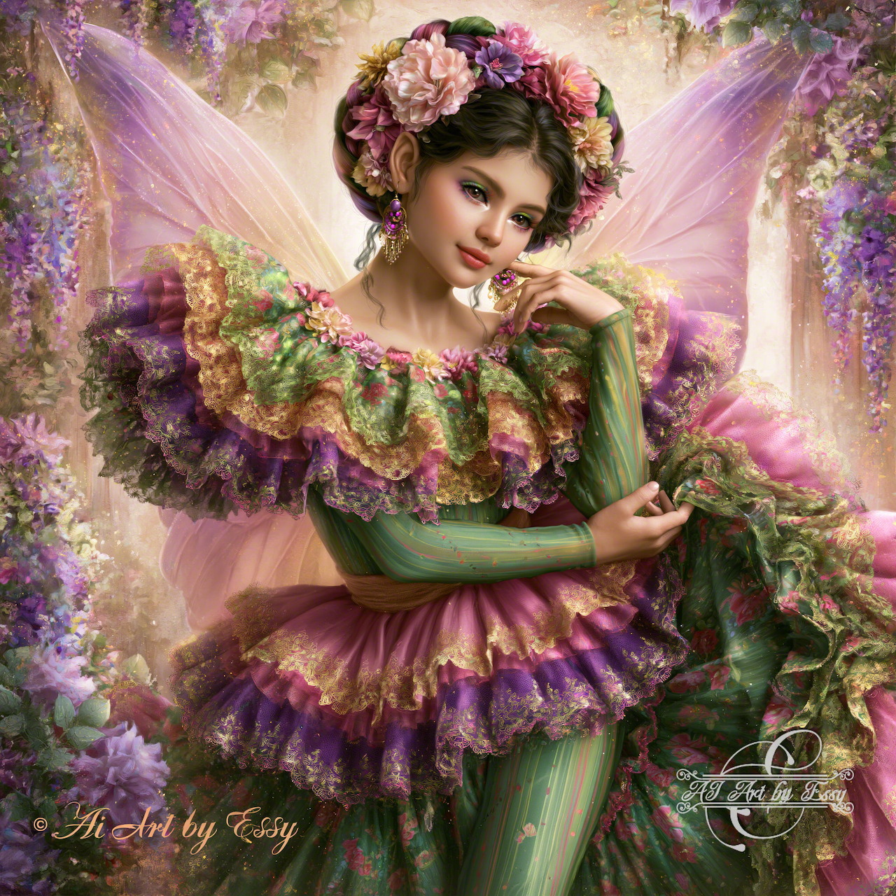 Flower Fairy with Wings