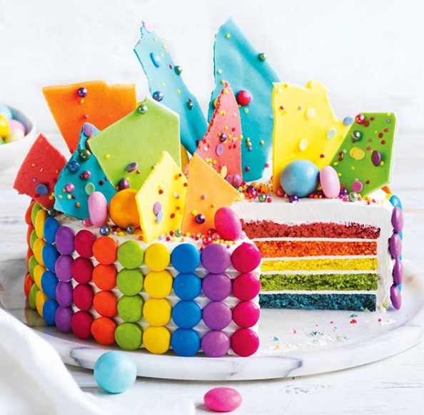Colorful Rainbow Layer Cake