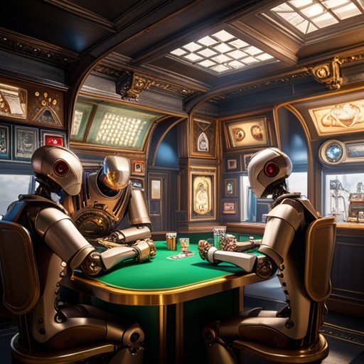 AI Robots Playing Cards