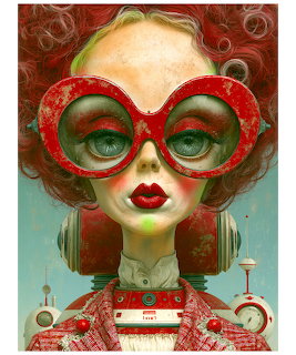 Steampunk Girl Red Goggles