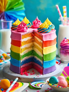 Rainbow Layer Cake