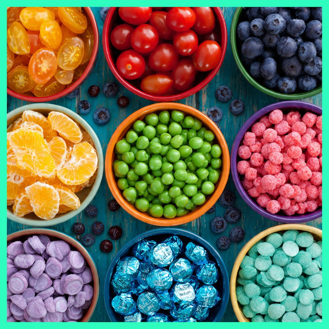 Bowls of Snack Food