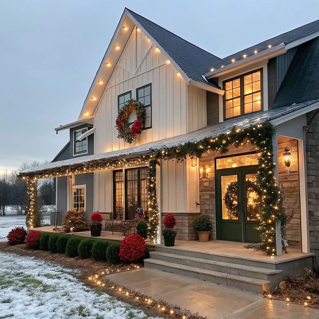 Christmas Decorated Farmhouse