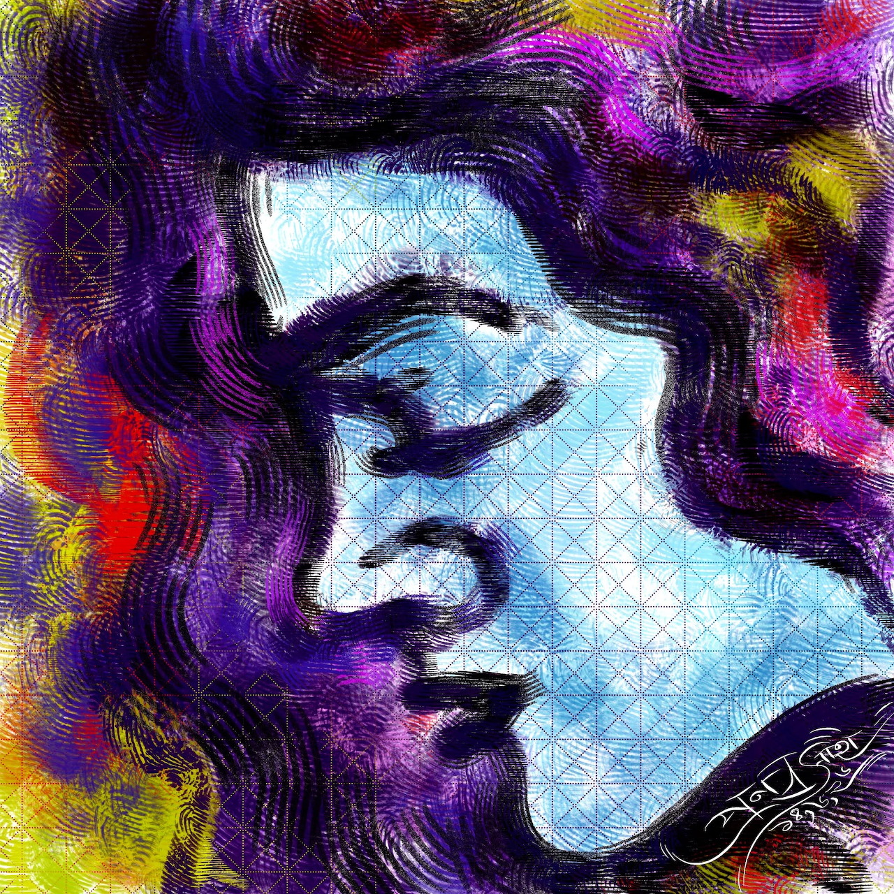 Pop Art Portrait Profile
