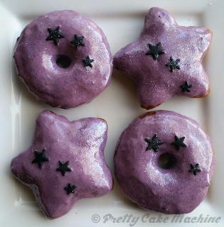 Purple Berry Glazed Donuts