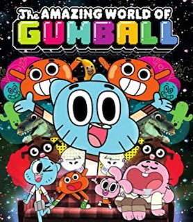 Colorful The Amazing World of Gumball cartoon poster with Gumball and other characters