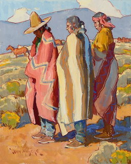 Native American Figures in Blankets