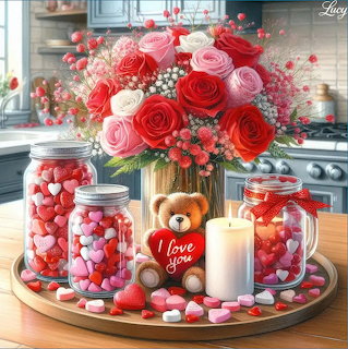 Rose Bouquet Display