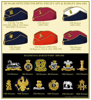 Hussar Officers Field Caps Badges