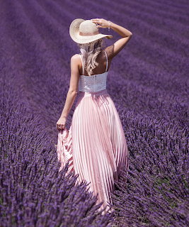 Woman in Lavender Field