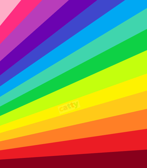 Diagonal rainbow stripes gradient from pink to red across full spectrum