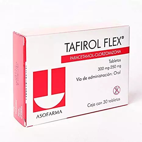 Tafirol Flex medication box and tablets